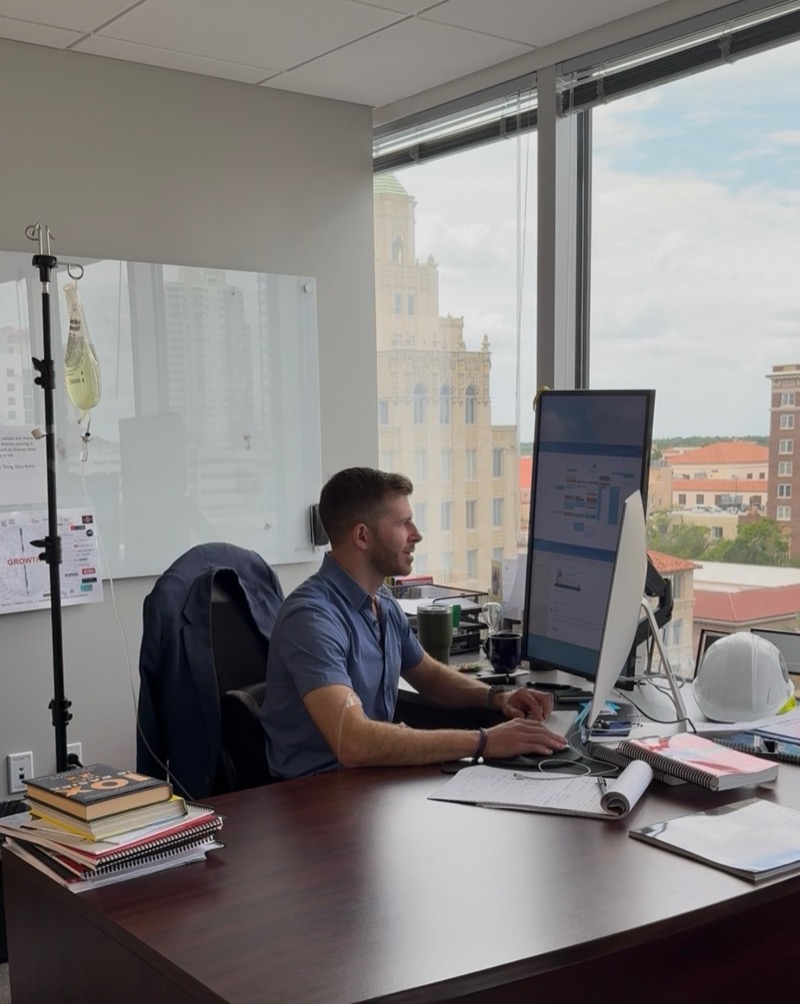 Ryan, a Keller Williams office leader in St. Petersburg and Salty Fluids IV hydration client
